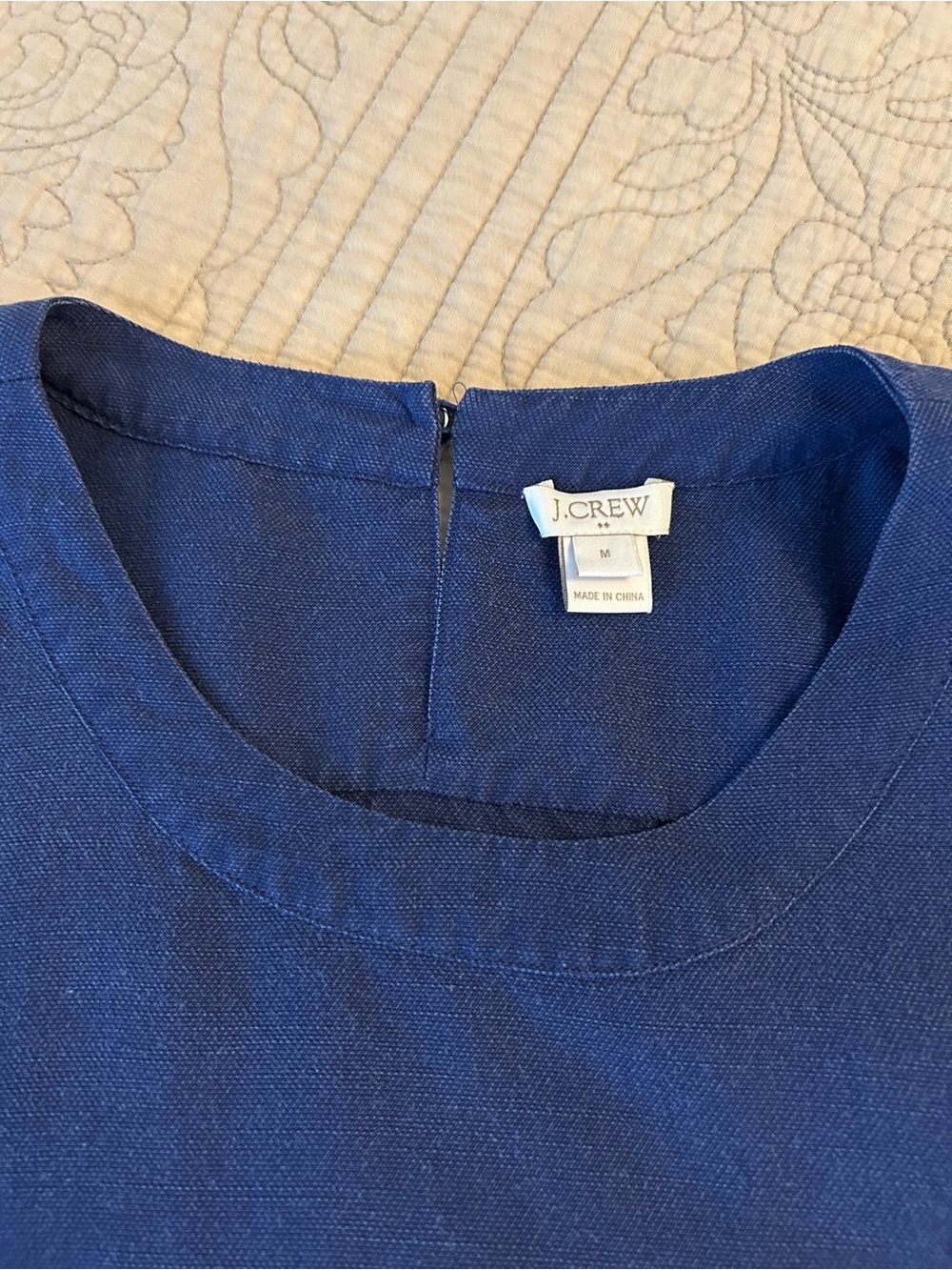 J. Crew Navy Short-Sleeve Crewneck Blouse - Picture 2 of 3